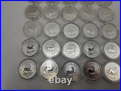 (50) 2017 South Africa 1 oz. 999 Fine Silver Krugerrand 50th Anniversary Privy