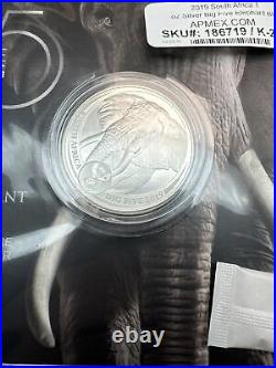 5 Rand BIG FIVE Elephant South Africa 1 oz Silver BU 2019 OGP & COA