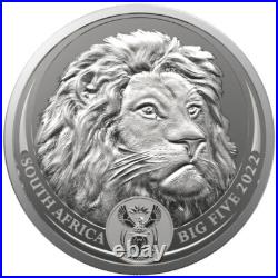 5 Rand BIG FIVE II Lion Löwe South Africa 1 Oz Silver BU 2022