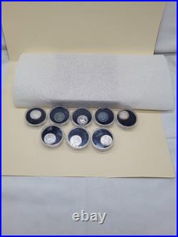 8 coins 1947-1982 South Africa Krugerrand Commemorative. 999 Fine Silver Round U