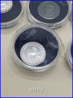 8 coins 1947-1982 South Africa Krugerrand Commemorative. 999 Fine Silver Round U