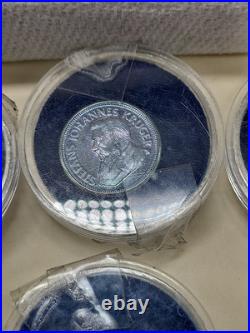 8 coins 1947-1982 South Africa Krugerrand Commemorative. 999 Fine Silver Round U