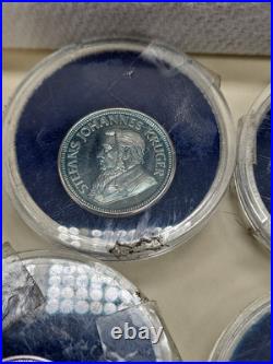 8 coins 1947-1982 South Africa Krugerrand Commemorative. 999 Fine Silver Round U