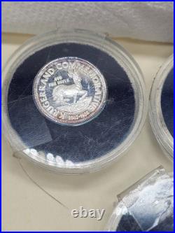 8 coins 1947-1982 South Africa Krugerrand Commemorative. 999 Fine Silver Round U