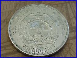 AU + SILVER PROOF 1896 SOUTH AFRICA 2.5 Shillings low Mint Kruger w holder