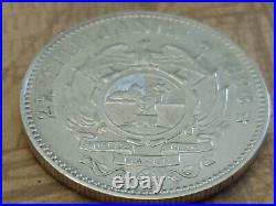 AU + SILVER PROOF 1896 SOUTH AFRICA 2.5 Shillings low Mint Kruger w holder
