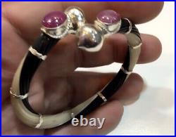 Africa original bangle ruby stone bangle silver 925 elephant tails bracelet ban