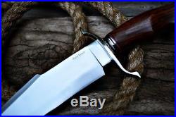 Andre Ronald Custom Handmade Bowie Knife D2 Full Tang Walnut Wood 16.5'' Hunting
