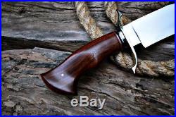 Andre Ronald Custom Handmade Bowie Knife D2 Full Tang Walnut Wood 16.5'' Hunting
