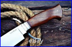 Andre Ronald Custom Handmade Bowie Knife D2 Full Tang Walnut Wood 17.7'' Hunting