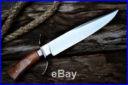 Andre Ronald Custom Handmade D2 Steel Bowie Knife Full Tang Olive Wood 16.5'