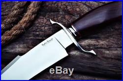 Andre Ronald Custom Handmade D2 Steel Bowie Knife Full Tang Walnut Wood 17.8'