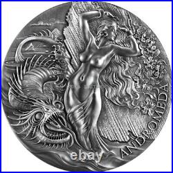 Andromeda and Sea Monster 2 oz silver coin Cameroon 2022