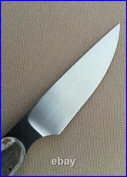 Arno Bernard Custom Knife With Sheath- Bone Handle- Very Nice- See Description