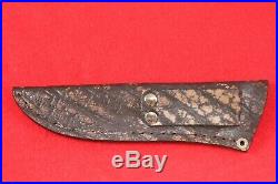 Arno Bernard Jr. Custom Cheetah Fixed Blade Knife, Crocodile Hide Handle, Mint