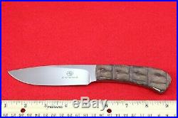 Arno Bernard Jr. Custom Cheetah Fixed Blade Knife, Crocodile Hide Handle, Mint