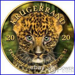 BABY LEOPARD Krugerrand Big Five 1 Oz Silver Coin 1 Rand South Africa 2020