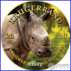 BABY RHINO Krugerrand Big Five 1 Oz Silver Coin 1 Rand South Africa 2020