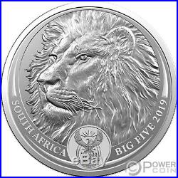 BIG FIVE Privy Lion Krugerrand Set 2x1 Oz Silver Coins 6 Rand South Africa 2019
