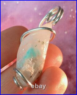 Beautiful Ajoite Quartz Crystal Pendant In. 925 Sterling Silver South Africa