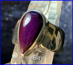 Beautiful Sugilite Crystal Ring South Africa Spiritual Protection. 925 Silver