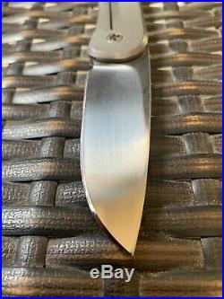 Bester Ratel Custom Titanium Front Flipper Framelock Knife
