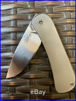 Bester Ratel Custom Titanium Front Flipper Framelock Knife