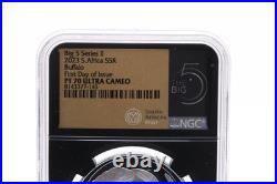Big 5 Buffalo NGC Proof 70 South-Africa-Mint First Day of Issue Ultra Cameo 2023