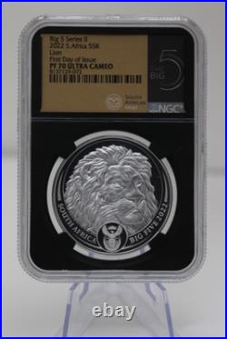 Big 5 Series Lion 1 oz Silver NGC PF70 Lion Proof NGC PF70 UC withBig Five Label