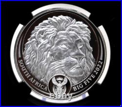 Big 5 Series Lion 1 oz Silver NGC PF70 Lion Proof NGC PF70 UC withBig Five Label