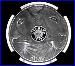Big 5 Series Lion 1 oz Silver NGC PF70 Lion Proof NGC PF70 UC withBig Five Label