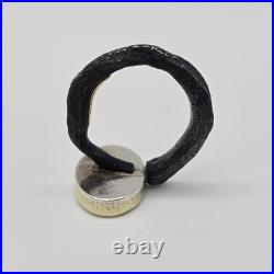 Bob Ebendorf South Africa Wildebeest Coin 14k Gold, Silver, Iron Ring 6.25