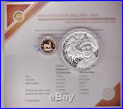 Boxed South Africa 2015 Winston Churchill Krugerrand Gold & Silver Two Coin Set