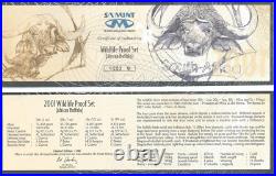Buffalo 2001 South Africa Silver 4 Coin Proof Set 2 Oz 50c 3-3/4 Oz Total
