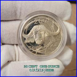 Buffalo 2001 South Africa Silver 4 Coin Proof Set 2 Oz 50c 3-3/4 Oz Total