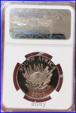 CRICKET 2003 South Africa SILVER 1 RAND R1 NGC MS67 BU BRILLIANT UNCIRCULATED