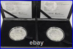 Consecutive SNs 2020 South Africa 1oz Silver Proof Krugerrands with OGP & COA