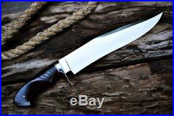 Custom Handmade Bowie Knife D2 Steel FULL TANG Walnut Wood 17'' OA LARGE