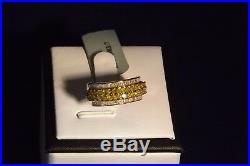 Diamond, 1ct Yellow & White, Sterling Silver Ring Size 7