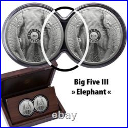 Elephant Big Five Double Capsule 2024 2 x 1 oz Proof Silver Coin South Africa