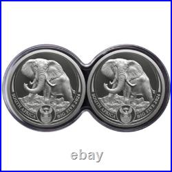Elephant Big Five Double Capsule 2024 2 x 1 oz Proof Silver Coin South Africa