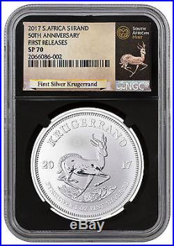 IN STOCK! 2017 1 oz. Silver Krugerrand NGC SP70 FR Black Core Exclusive Label