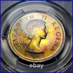 Insane Toned Proof Silver 1960 South Africa 2 1/2 Shillings PCGS PR67