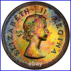 Insane Toned Proof Silver 1960 South Africa 2 Shillings PCGS PR67