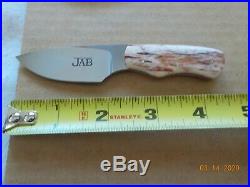 JAB Arno Bernard's son's mini knife withgiraffe bone scales and leather sheath