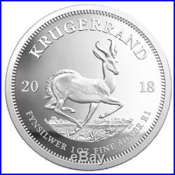 KRUGERRAND 2018 1 oz 1 Rand Pure Silver Proof Coin South Africa SEALED PLASTIC