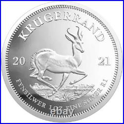 KRUGERRAND 2021 1 oz 1 Rand Pure Silver Proof Coin in Box South Africa