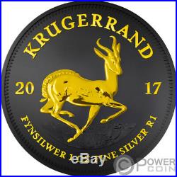 KRUGERRAND Black Ruthenium 1 Oz Silver Coin 1 Rand South Africa 2017
