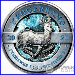 KRUGERRAND Ice Power 1 Oz Silver Coin 1 Rand South Africa 2021