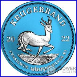 KRUGERRAND Space Blue 1 Oz Silver Coin 1 Rand South Africa 2022
